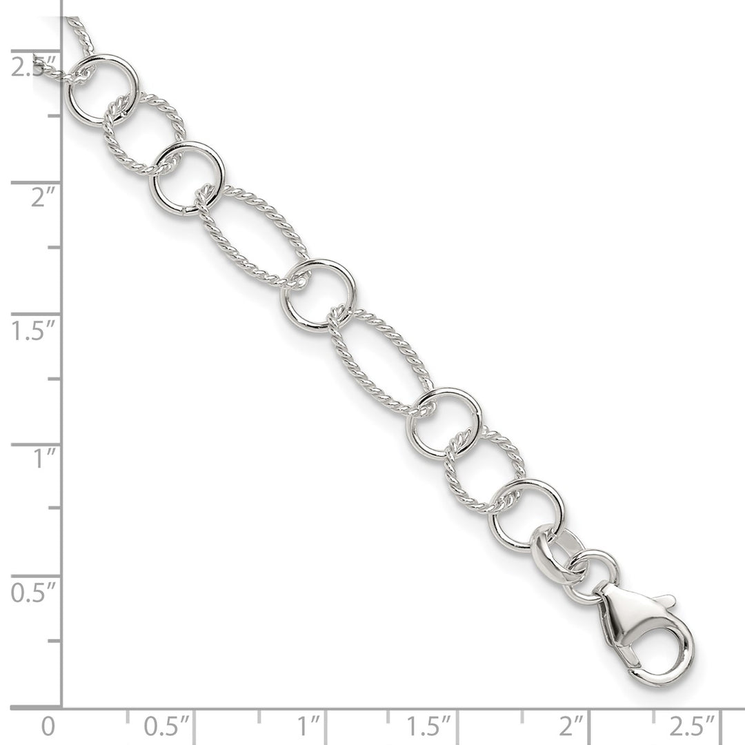 Sterling Silver 9mm Cable Anklet, 10