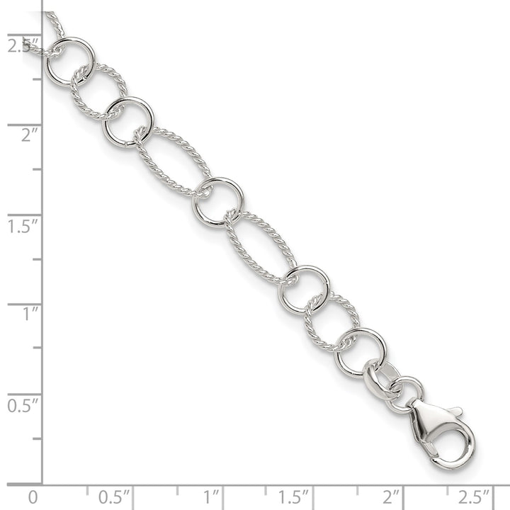 Sterling Silver 9mm Cable Anklet, 10"