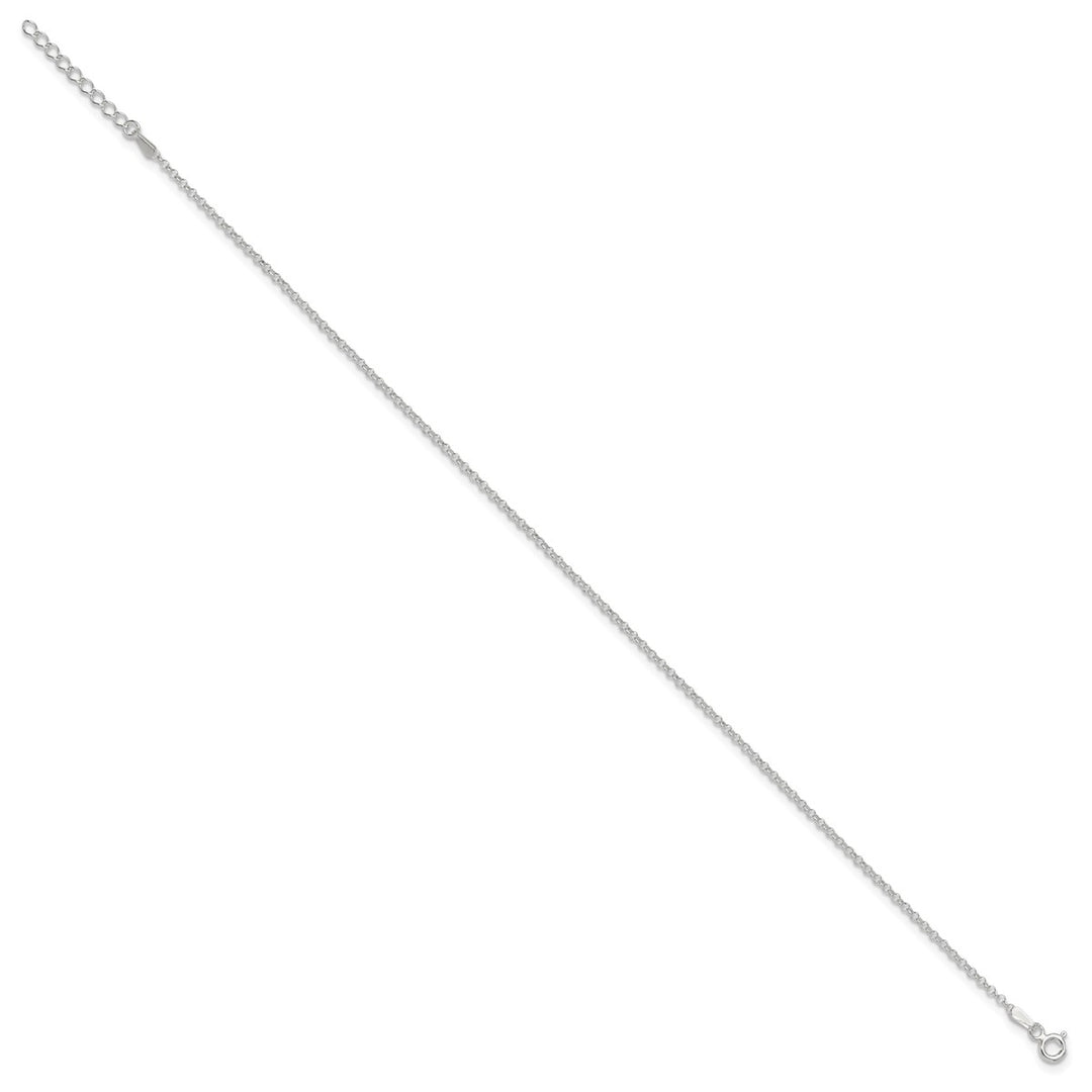 Sterling Silver 1.5mm Rolo Anklet, 9