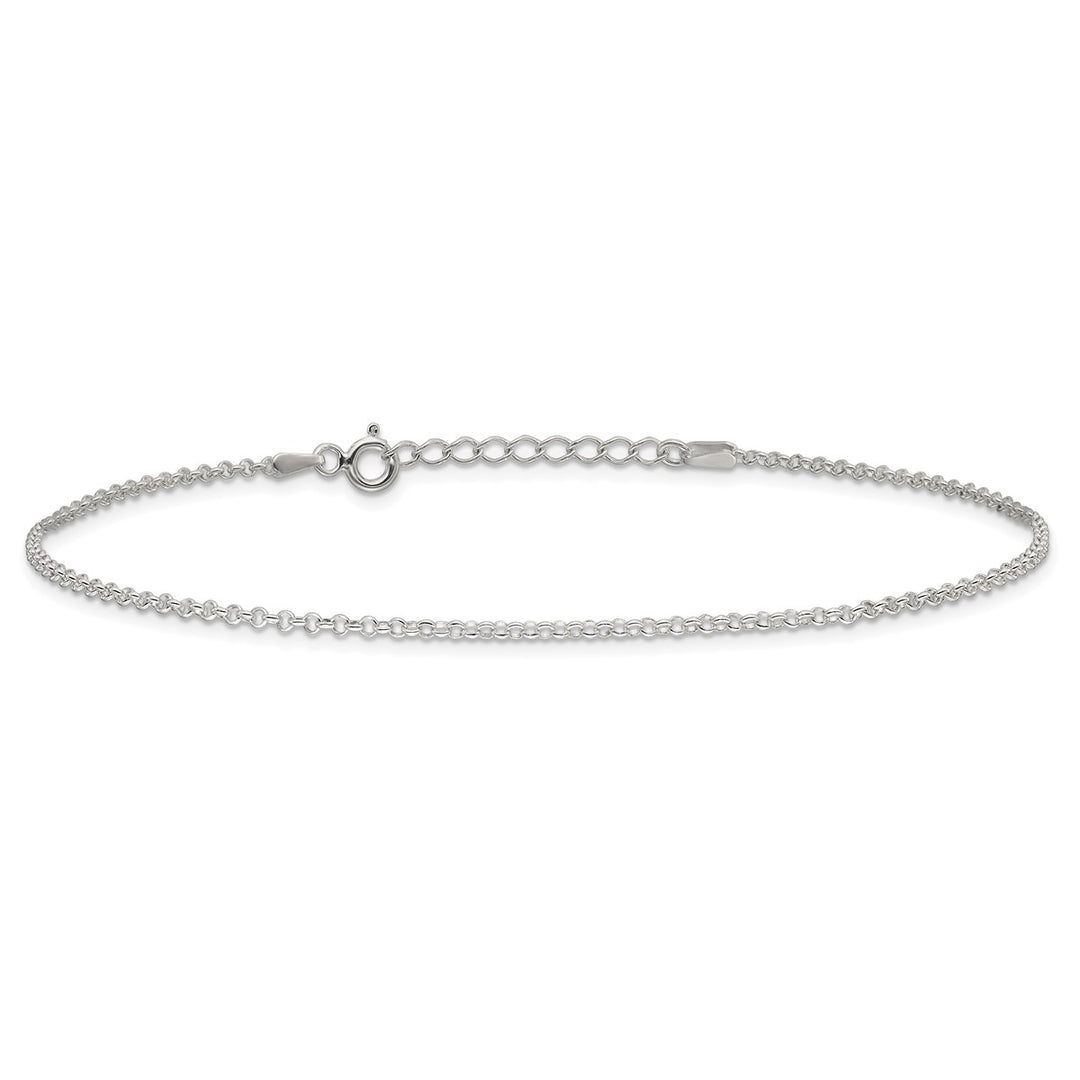 Sterling Silver 1.5mm Rolo Anklet, 9