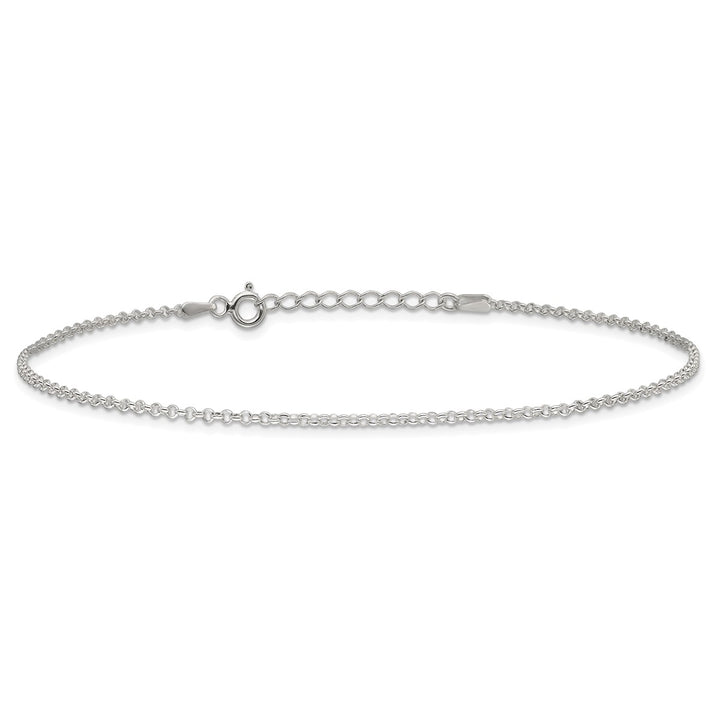 Sterling Silver 1.5mm Rolo Anklet, 9"