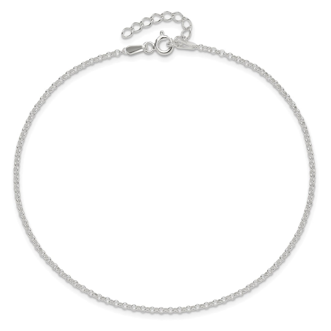 Sterling Silver 1.5mm Rolo Anklet, 9