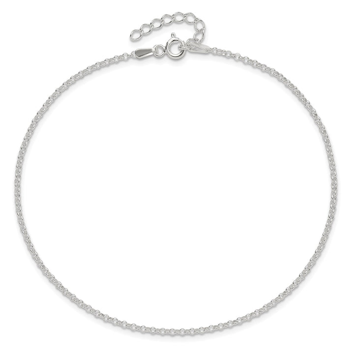 Sterling Silver 1.5mm Rolo Anklet, 9"