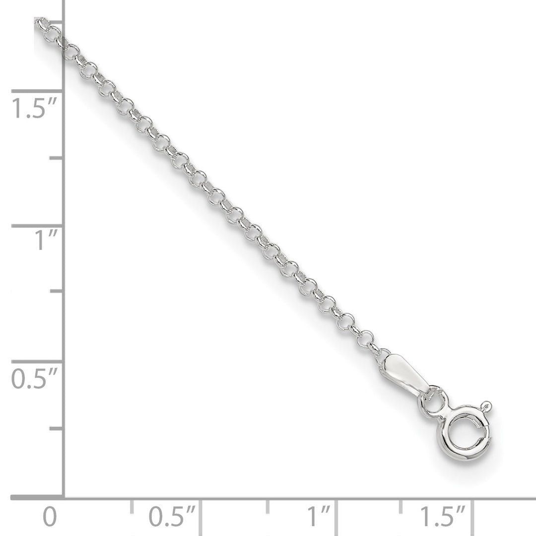 Sterling Silver 1.5mm Rolo Anklet, 9