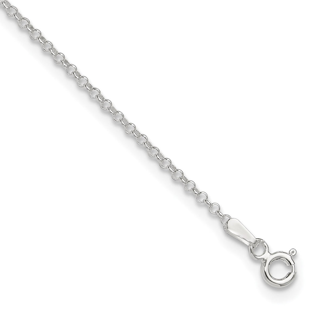 Sterling Silver 1.5mm Rolo Anklet, 9