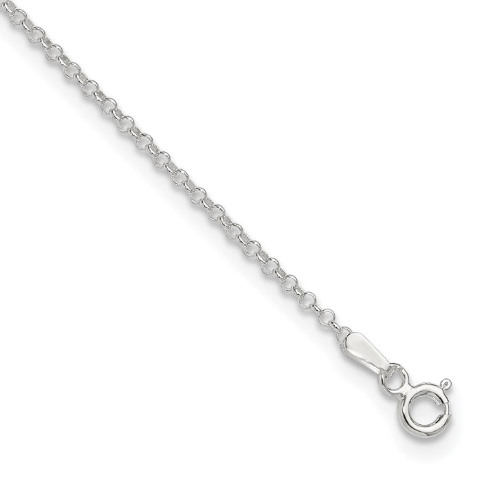 Sterling Silver 1.5mm Rolo Anklet, 9"