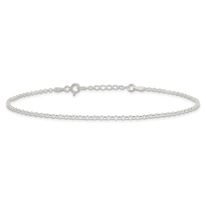 Sterling Silver 2mm Rolo Anklet, 9"