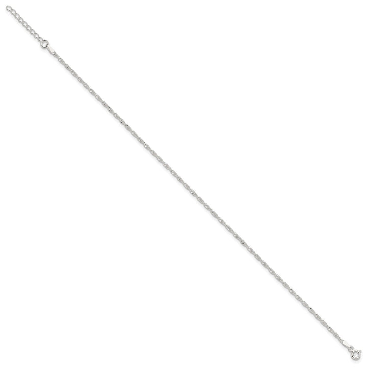 Sterling Silver 2mm Other Chains Anklet, 9"