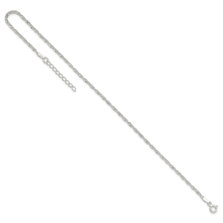 Sterling Silver 2mm Other Chains Anklet, 9"