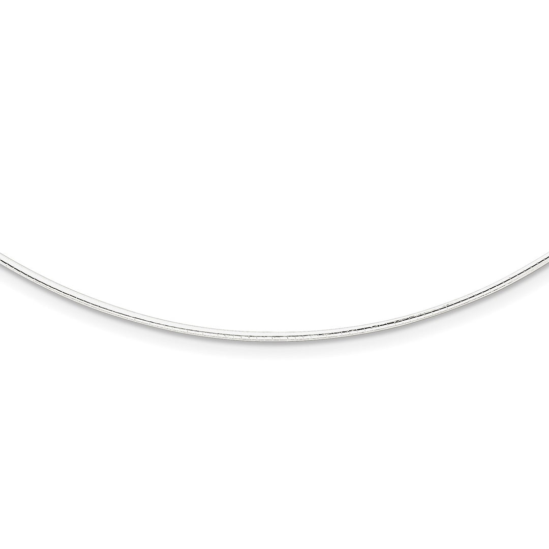 Sterling Silver 1.35mm Omega Necklaces, 16