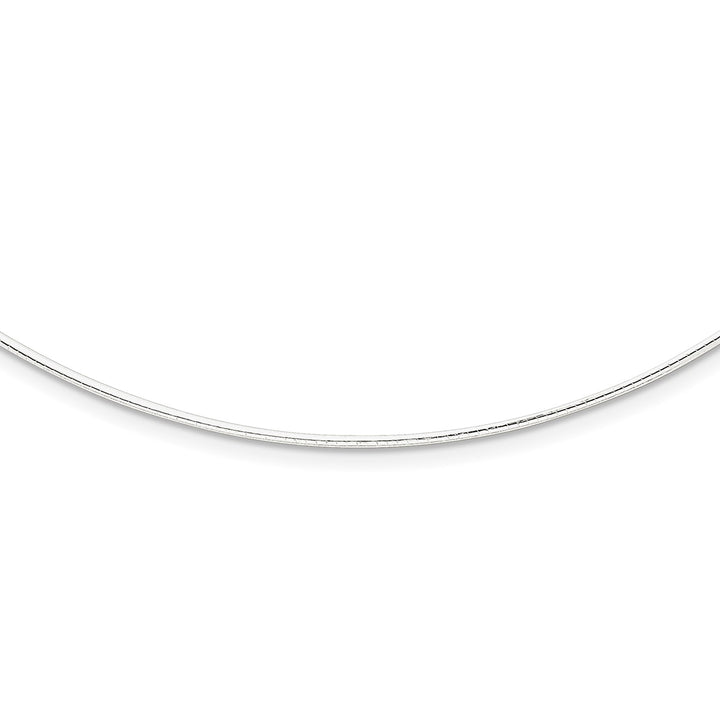 Sterling Silver 1.35mm Omega Necklaces, 16"