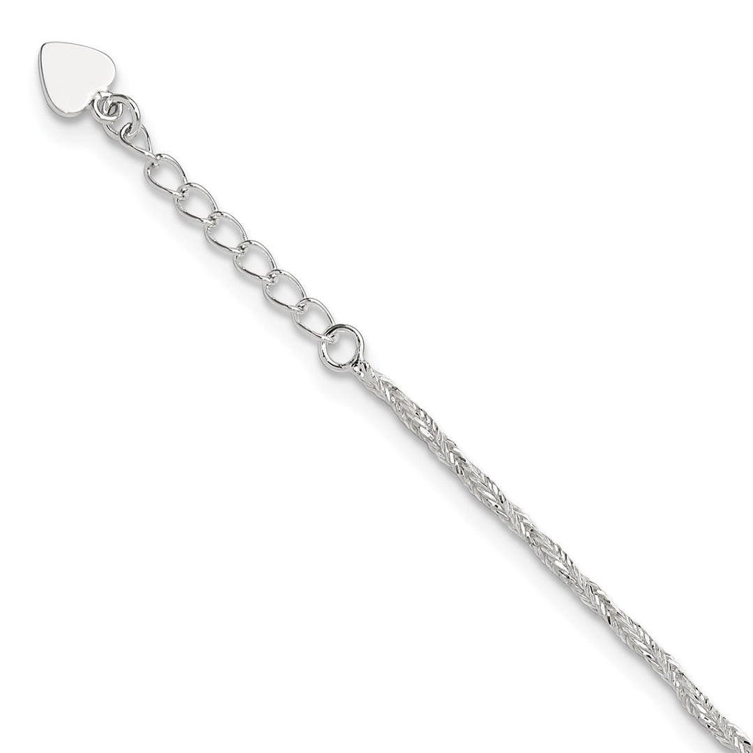 Sterling Silver 2mm Other Chains Anklet, 9"