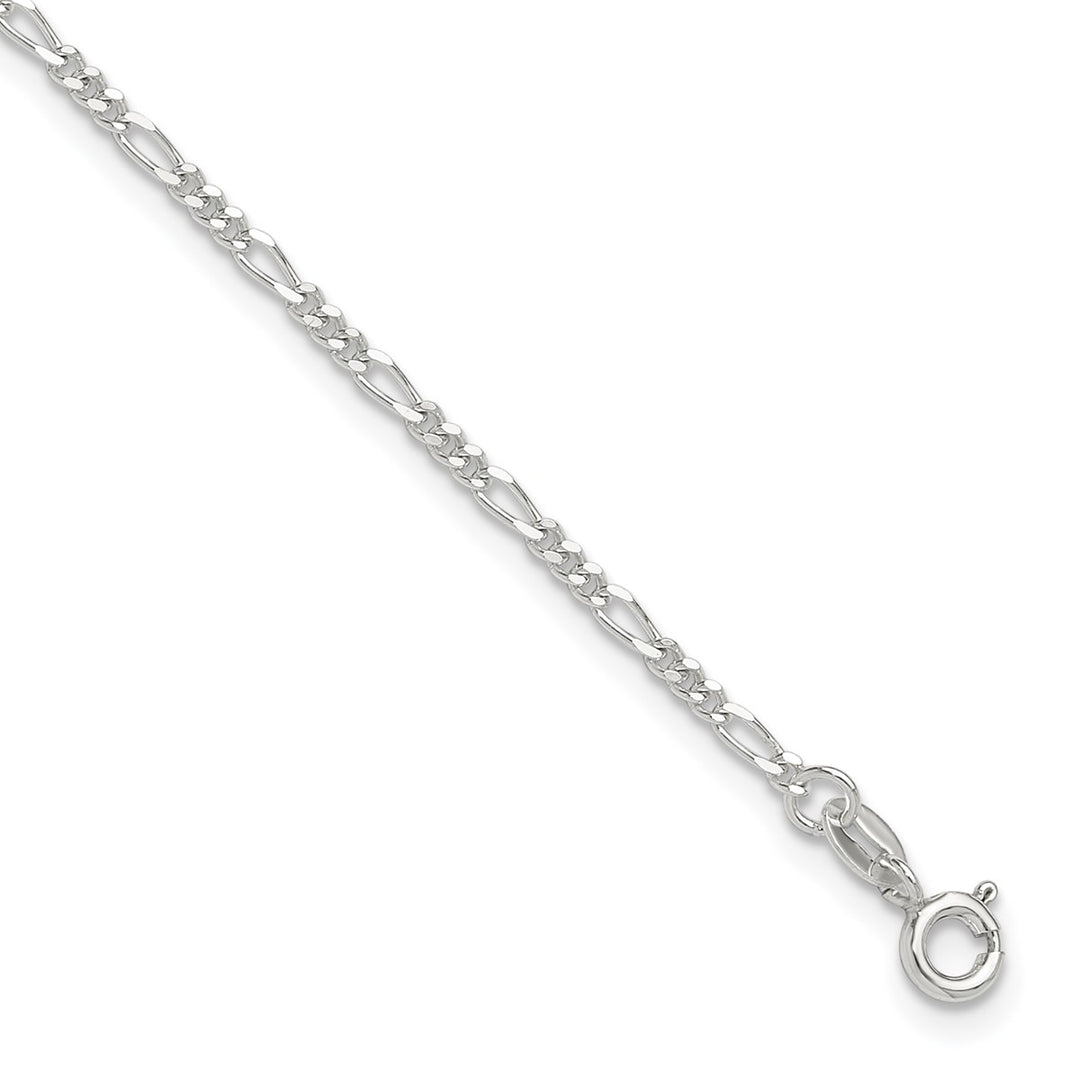 Sterling Silver 2mm Figaro Anklets, 9"