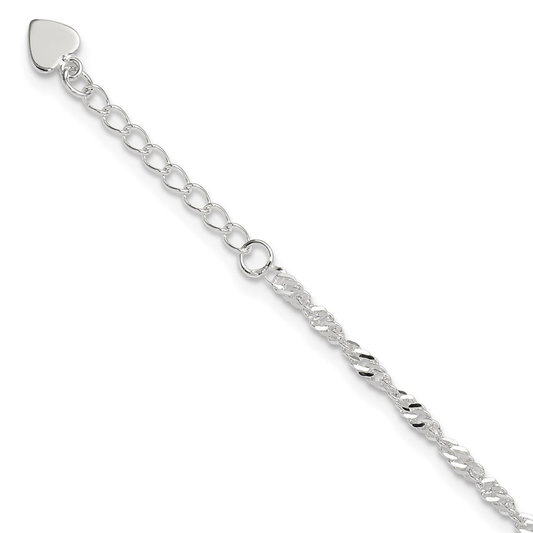 Sterling Silver 3mm Other Chains Anklet, 9"