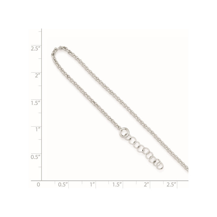 Sterling Silver 1.5mm Rolo Anklet, 9"