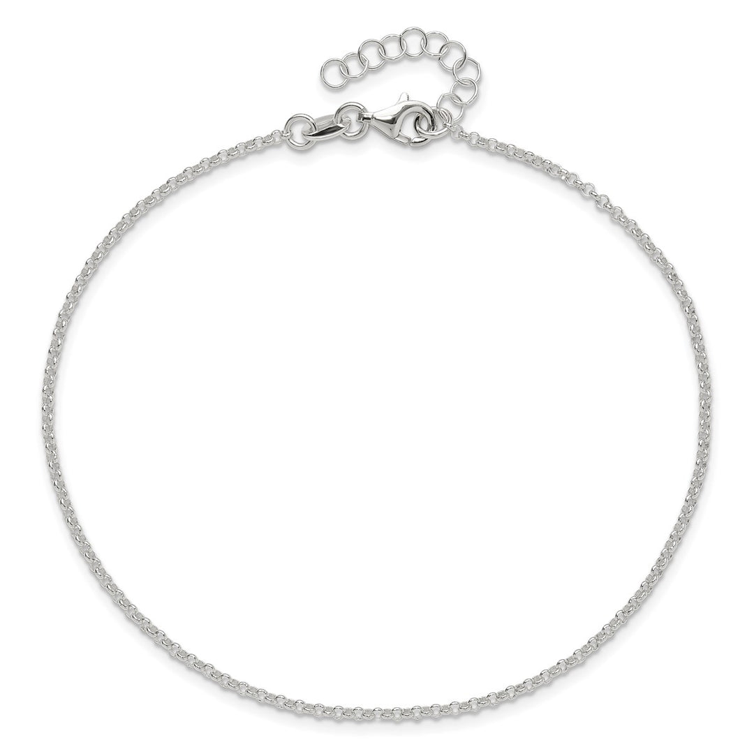 Sterling Silver 1.5mm Rolo Anklet, 9