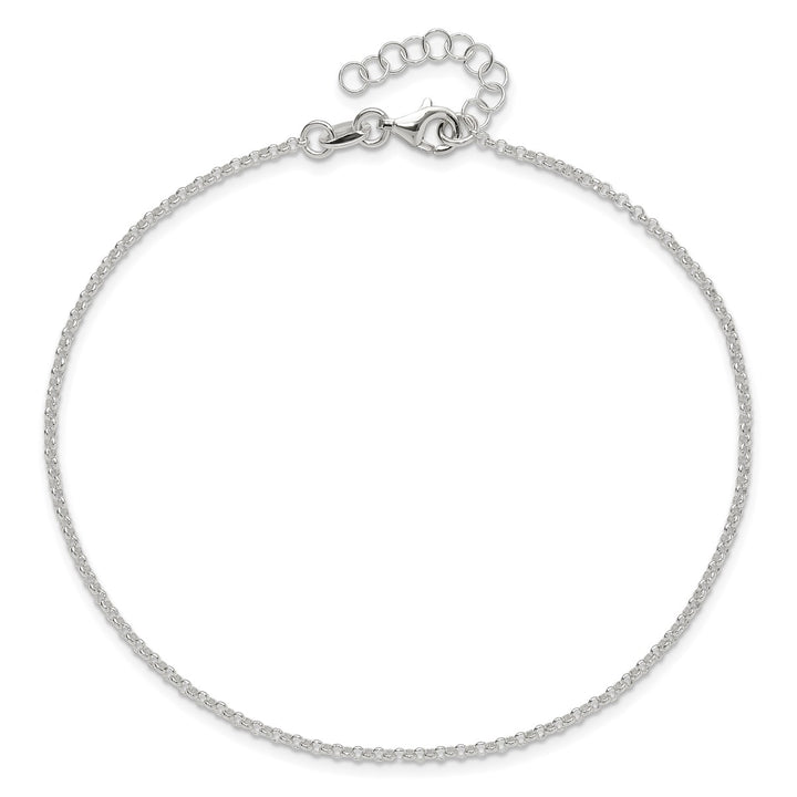 Sterling Silver 1.5mm Rolo Anklet, 9"
