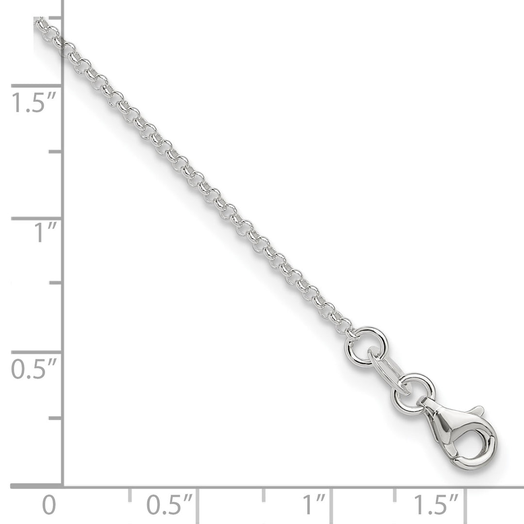 Sterling Silver 1.5mm Rolo Anklet, 9