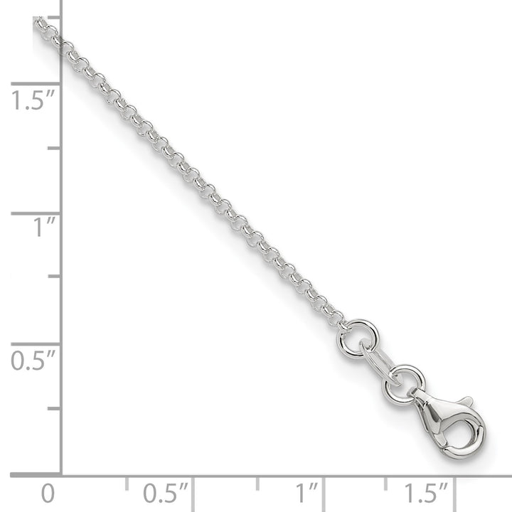 Sterling Silver 1.5mm Rolo Anklet, 9"