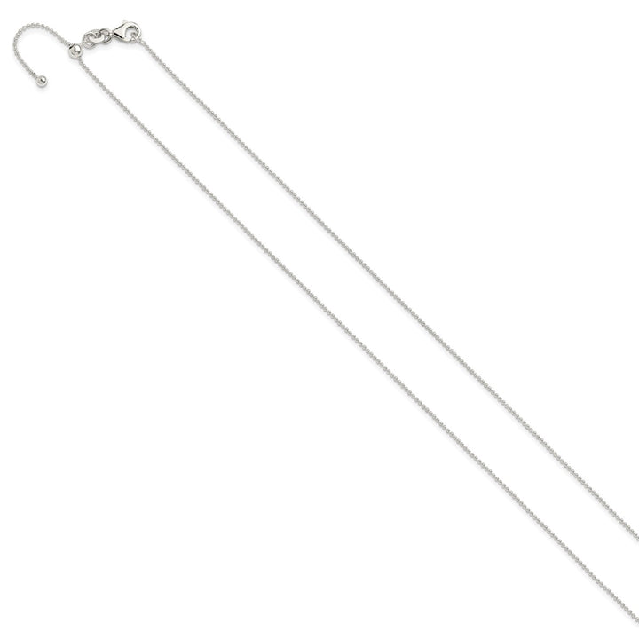 Sterling Silver 1.25mm Ball (Beaded) Necklaces, 24"