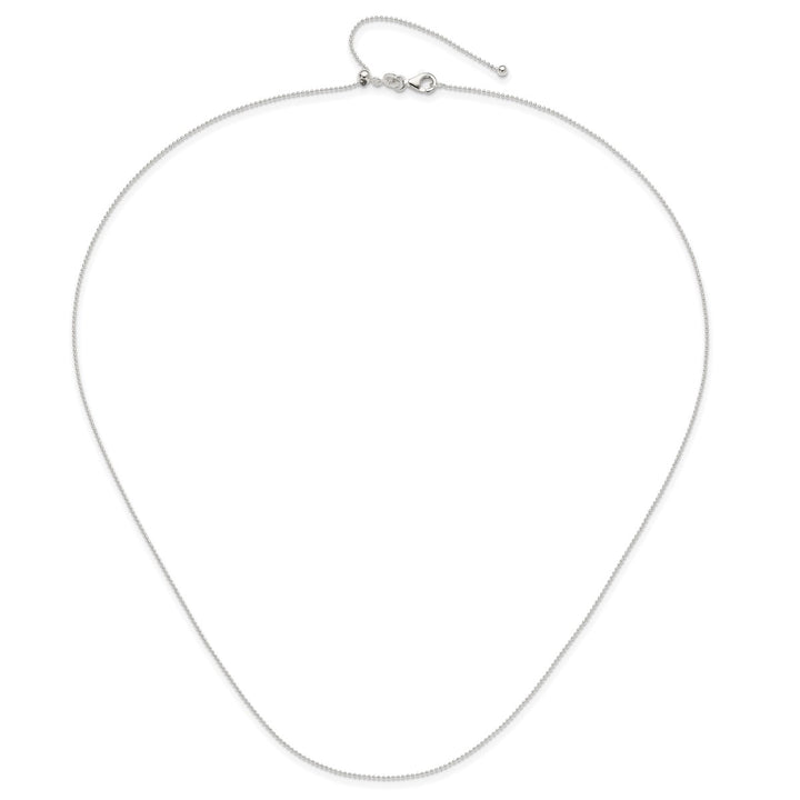 Sterling Silver 1.25mm Ball (Beaded) Necklaces, 24"