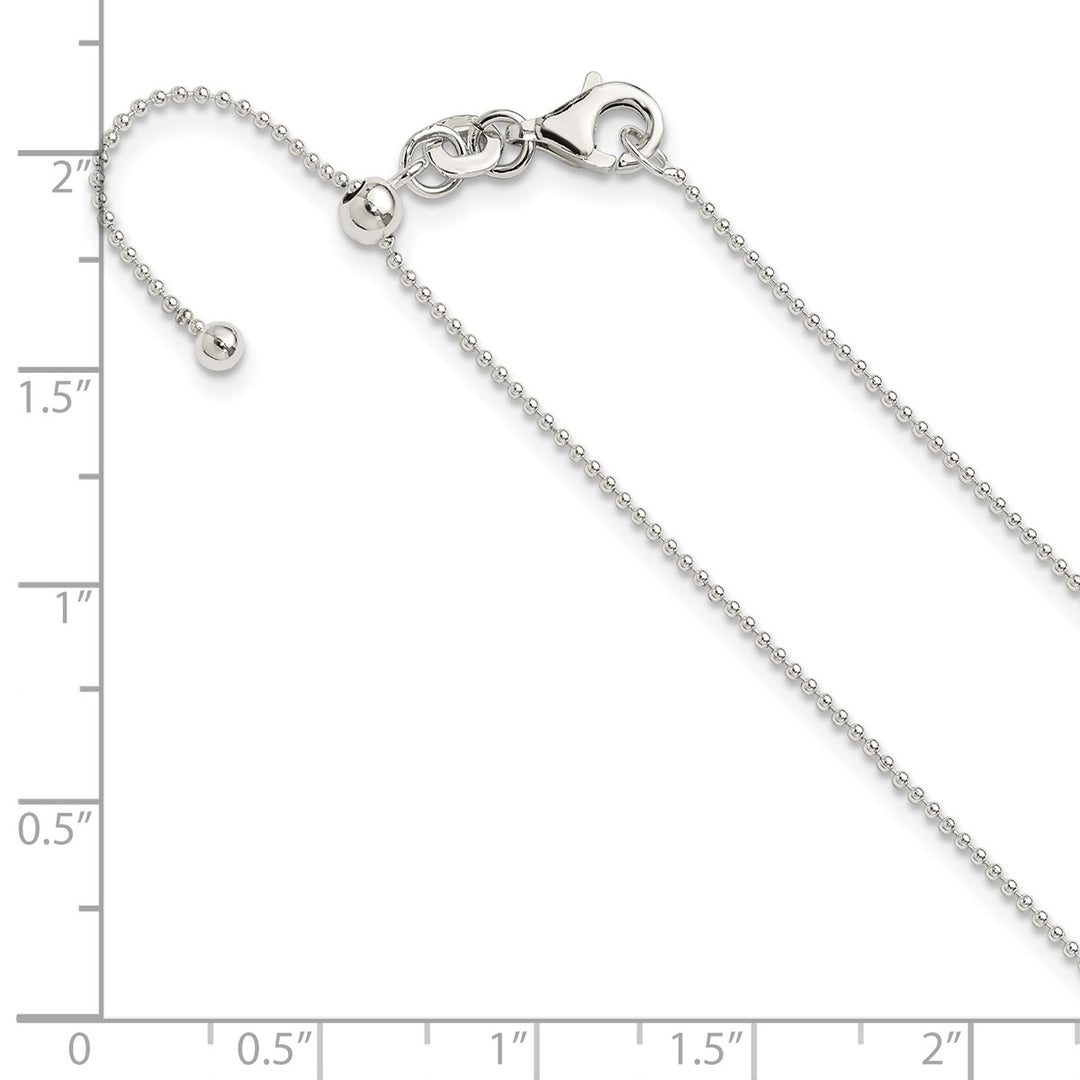 Sterling Silver 1.25mm Ball (Beaded) Necklaces, 24