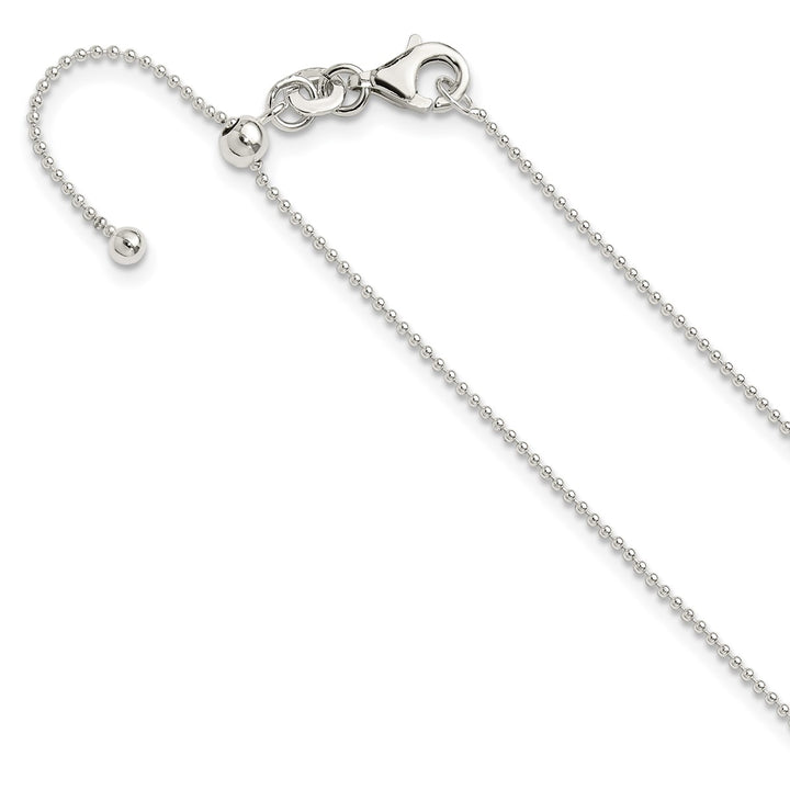 Sterling Silver 1.25mm Ball (Beaded) Necklaces, 24"