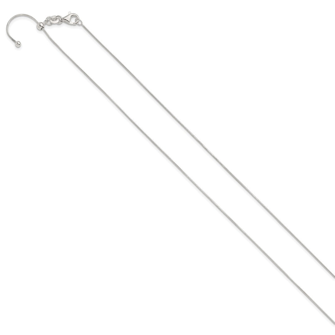 Sterling Silver 75mm Snake Necklace, 24