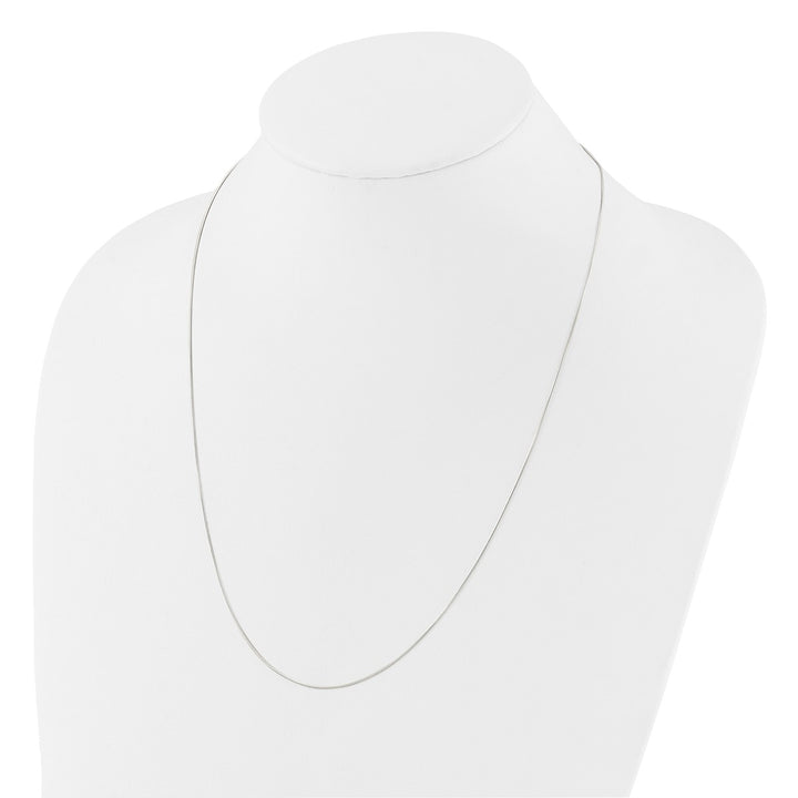 Sterling Silver 75mm Snake Necklace, 24"