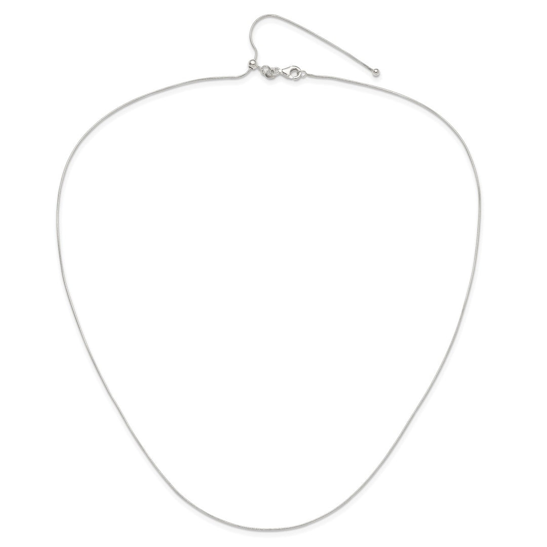 Sterling Silver 75mm Snake Necklace, 24