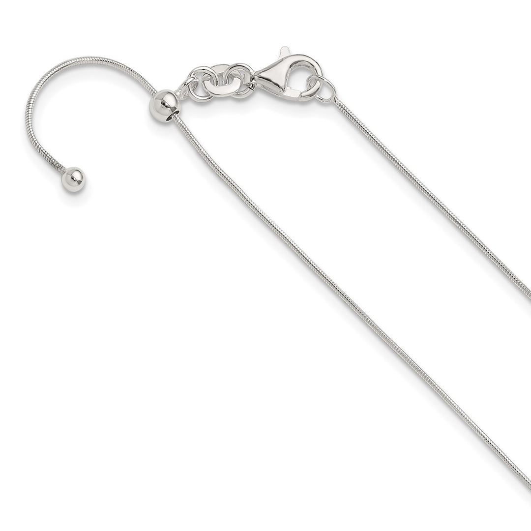 Sterling Silver 75mm Snake Necklace, 24"