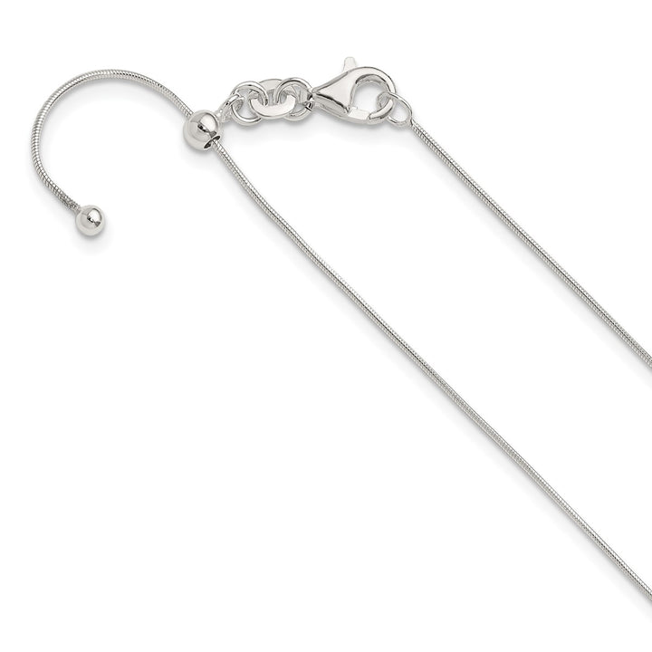 Sterling Silver 75mm Snake Necklace, 24"