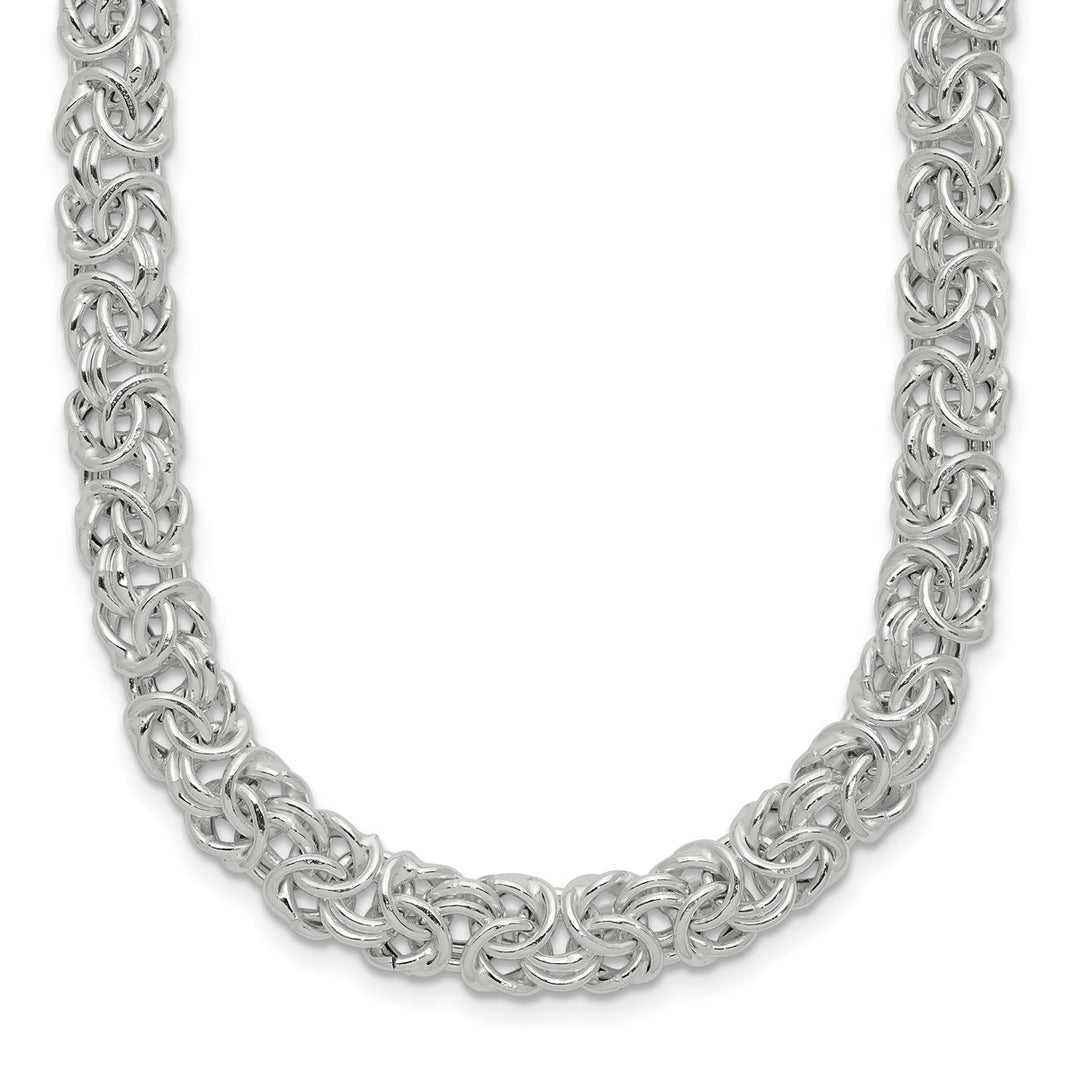 Sterling Silver 6.5mm Byzantine Necklace, 20"