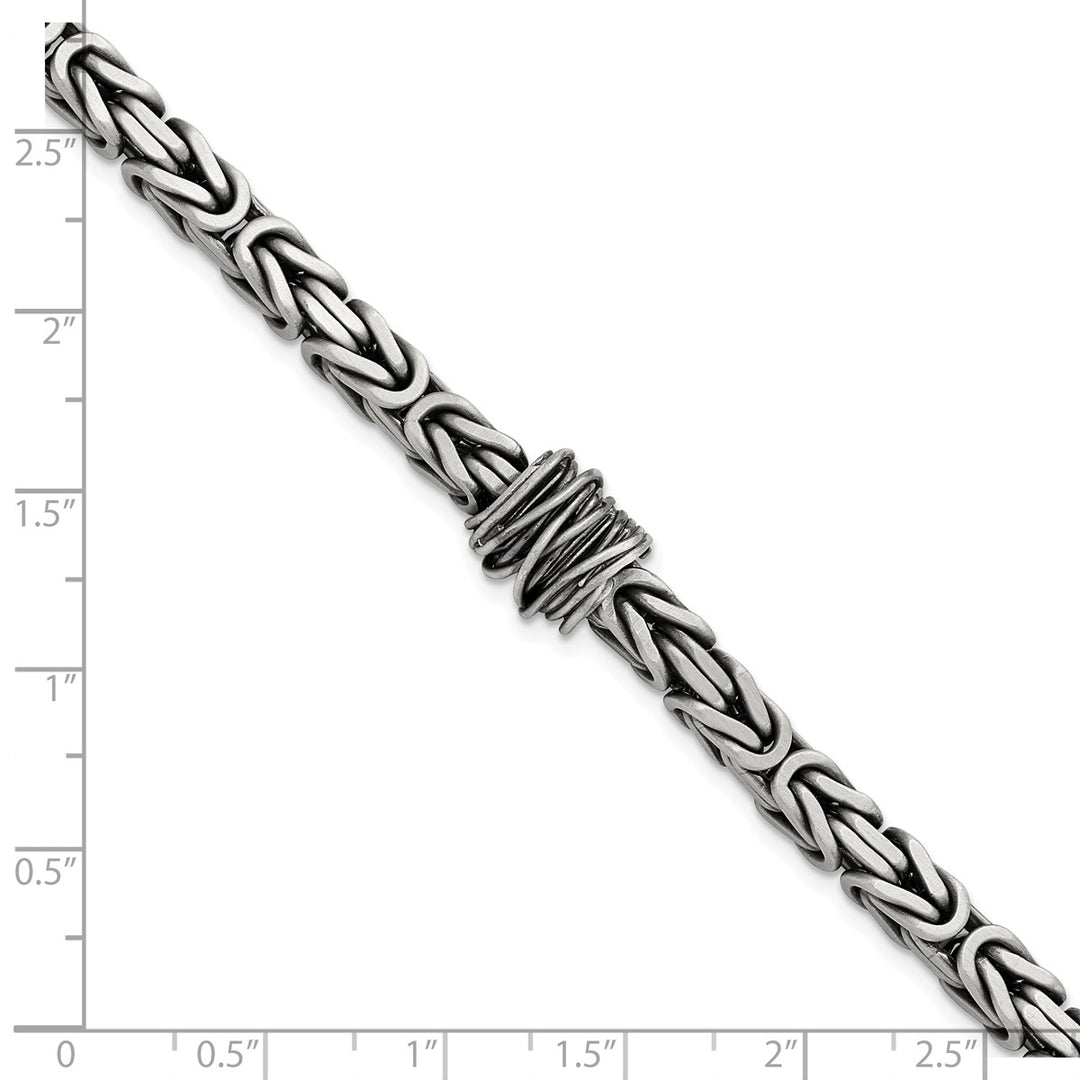 Sterling Silver 10.1mm Byzantine Bracelet, 8.5