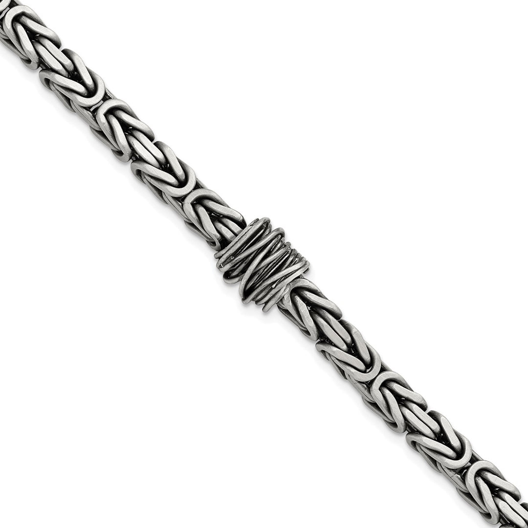 Sterling Silver 10.1mm Byzantine Bracelet, 8.5"