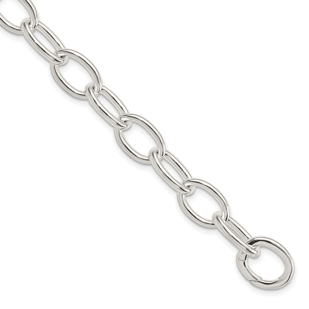 Sterling Silver 9.15mm Link, Other Bracelet, 7"