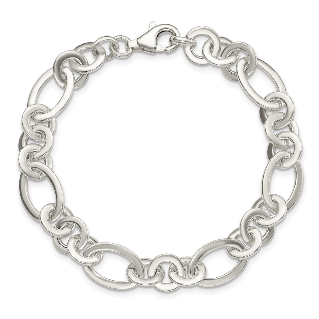 Sterling Silver 10.22mm Link, Other Bracelet, 7.5