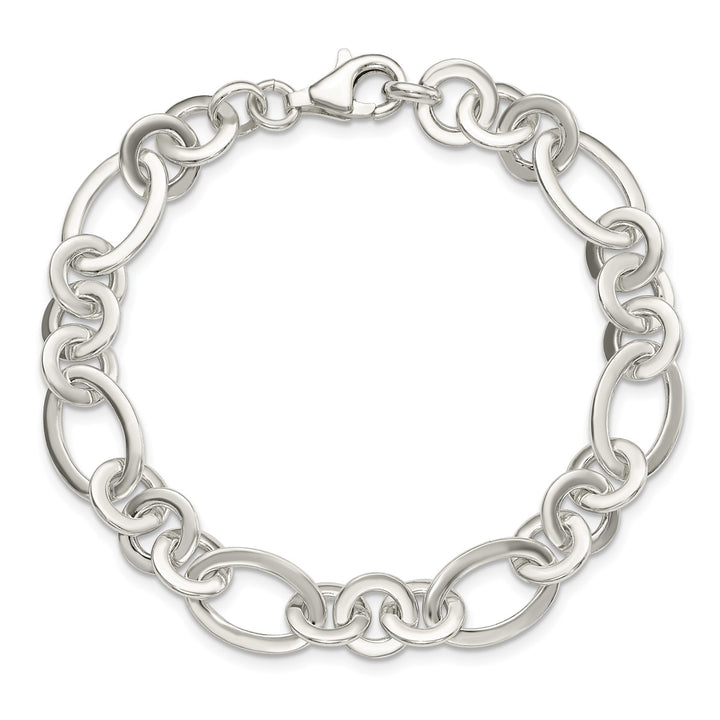 Sterling Silver 10.22mm Link, Other Bracelet, 7.5"