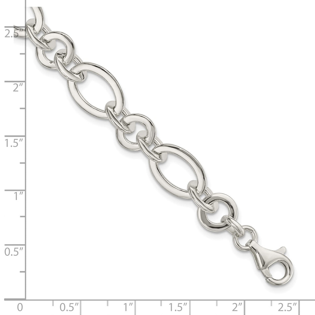 Sterling Silver 10.22mm Link, Other Bracelet, 7.5