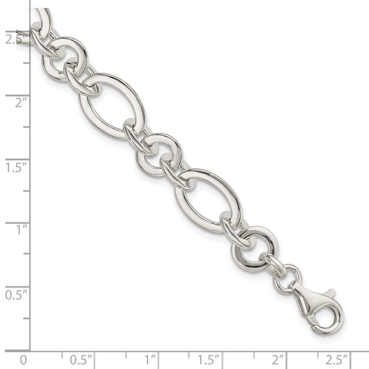 Sterling Silver 10.22mm Link, Other Bracelet, 7.5"