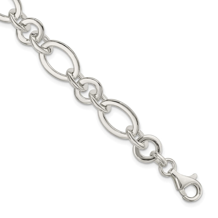 Sterling Silver 10.22mm Link, Other Bracelet, 7.5"