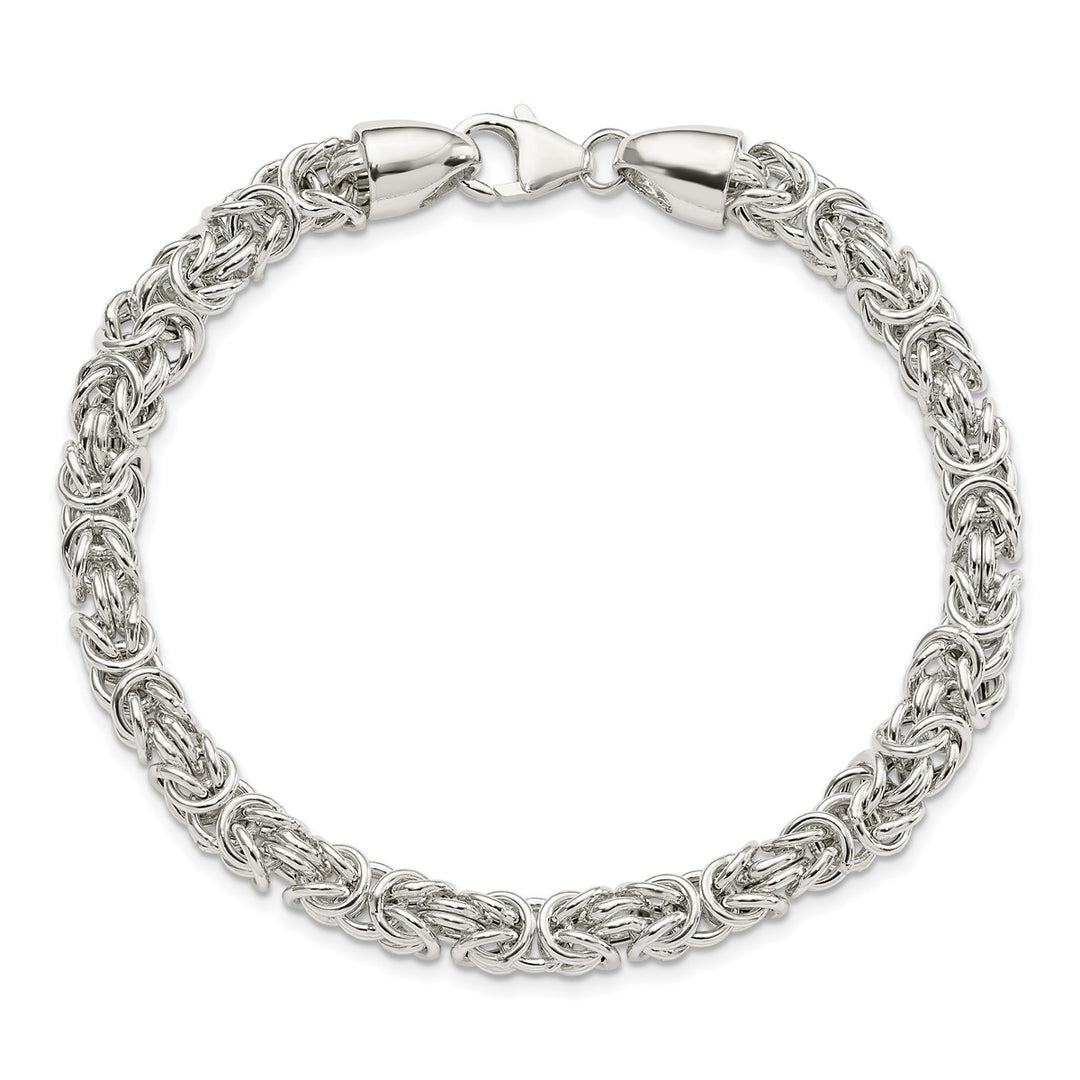 Sterling Silver 6.11mm Byzantine Bracelet, 8.5