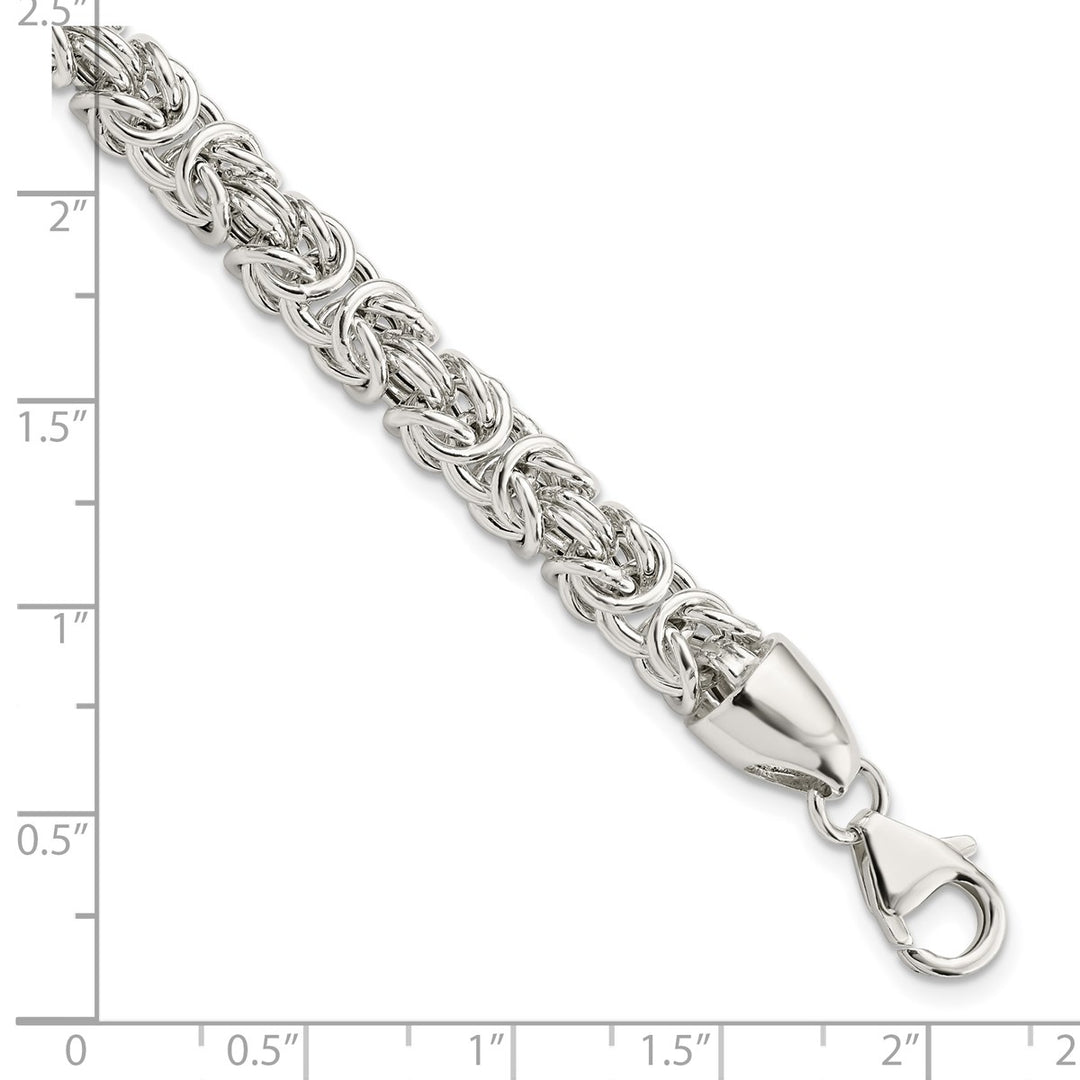 Sterling Silver 6.11mm Byzantine Bracelet, 8.5
