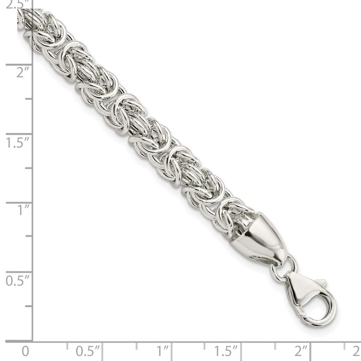 Sterling Silver 6.11mm Byzantine Bracelet, 8.5"
