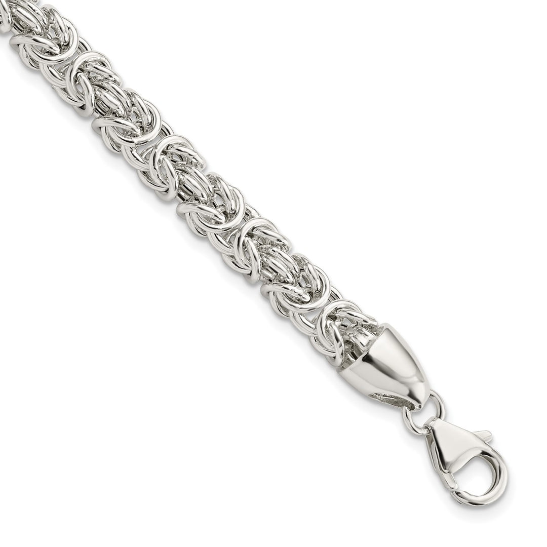Sterling Silver 6.11mm Byzantine Bracelet, 8.5"