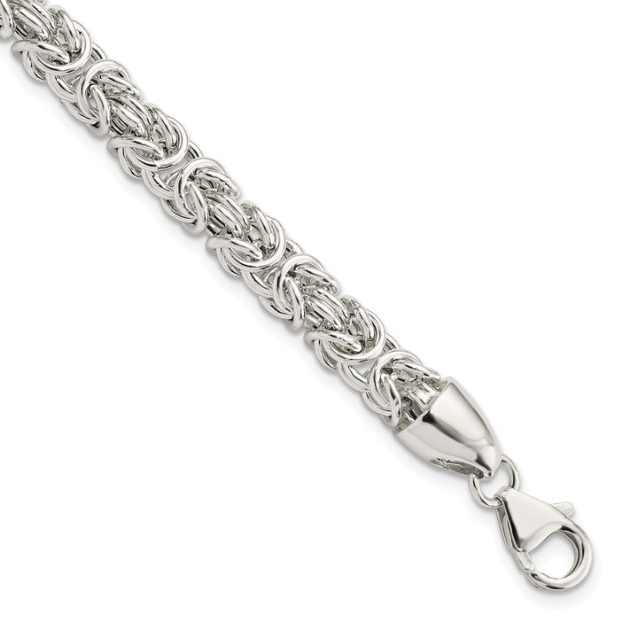 Sterling Silver 6.11mm Byzantine Bracelet, 8.5"