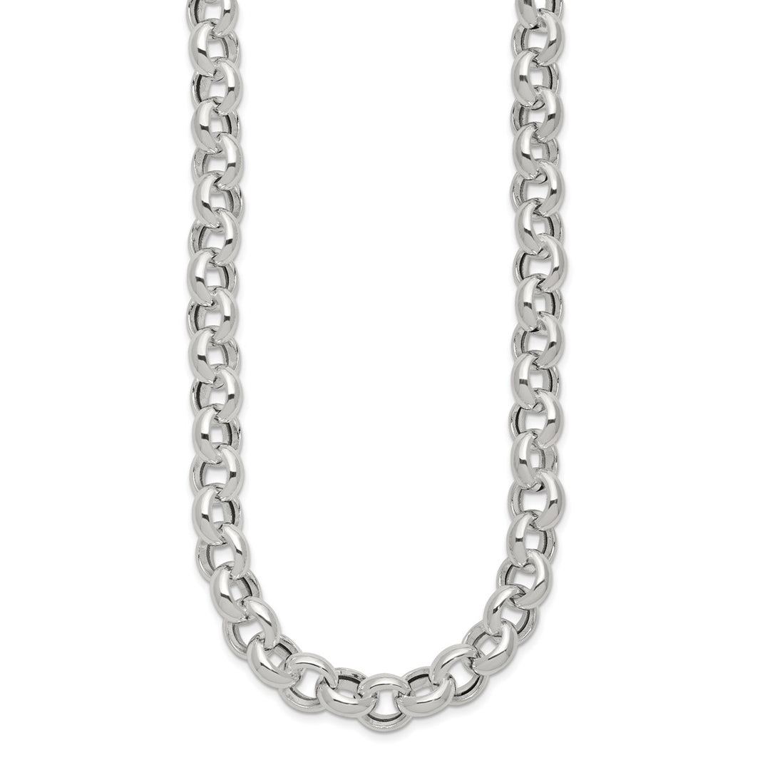 Sterling Silver 10.02mm Rolo Necklace, 24