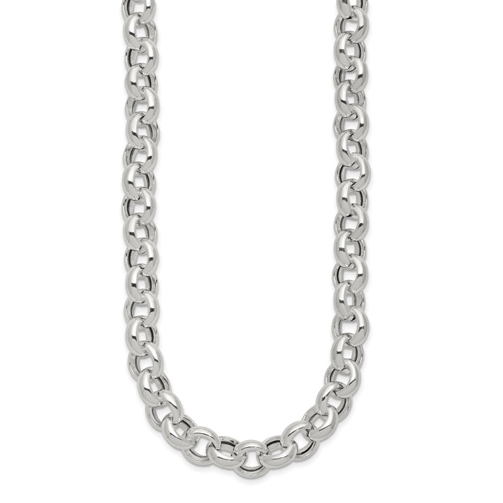 Sterling Silver 10.02mm Rolo Necklace, 24"