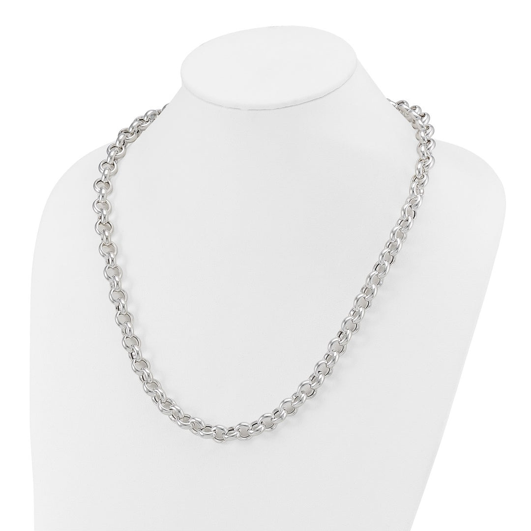 Sterling Silver 10.02mm Rolo Necklace, 24