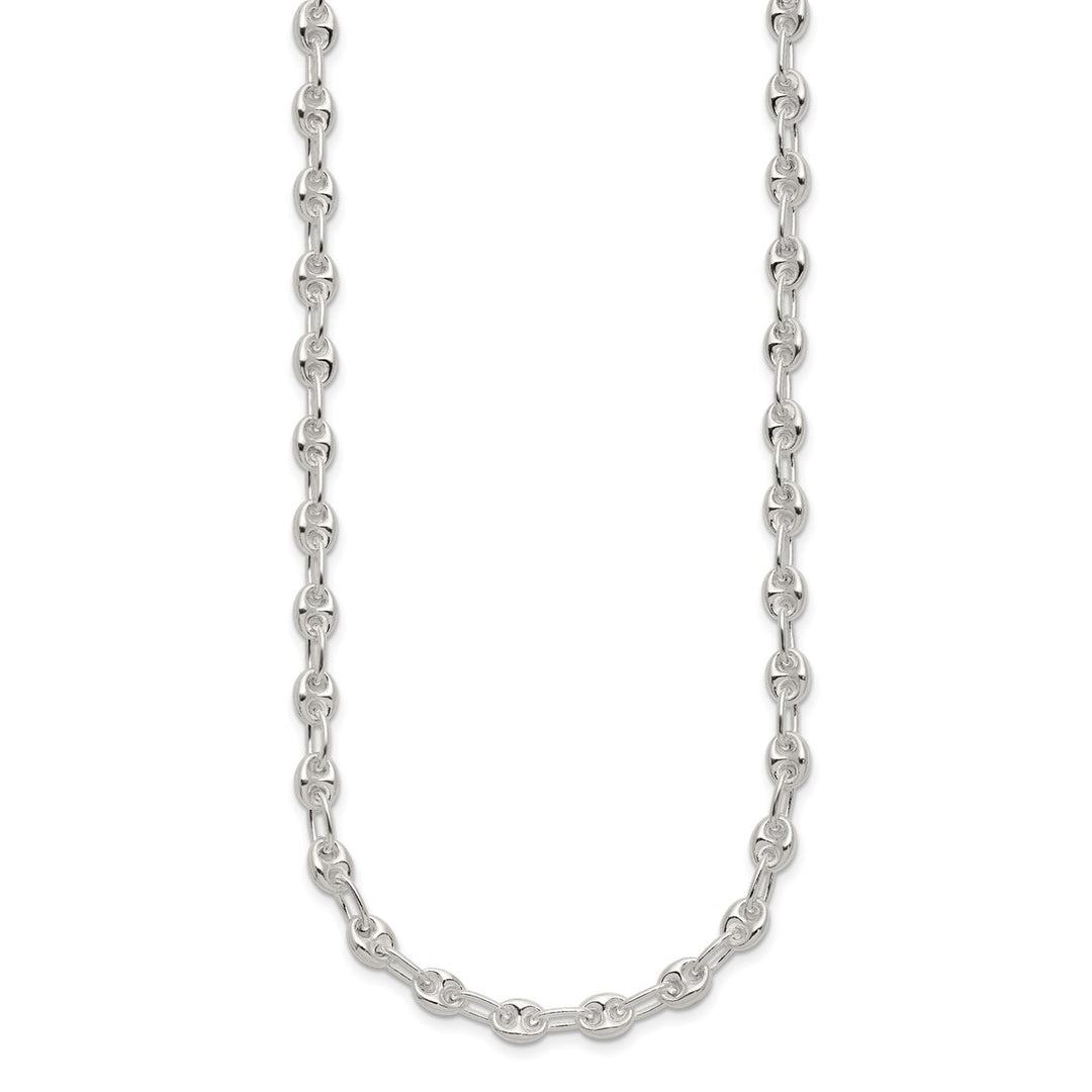 Sterling Silver 5.13mm Anchor Necklace, 18